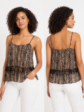 NWOT BCBGeneration Geometric Sheer Tank Top